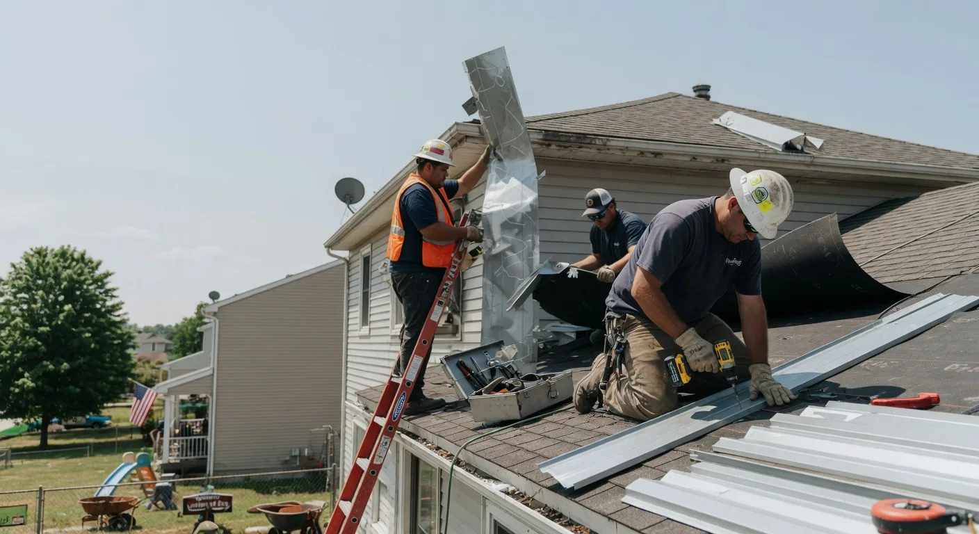 Storm Damage Metal Roof Repair in South Ryegate, VT